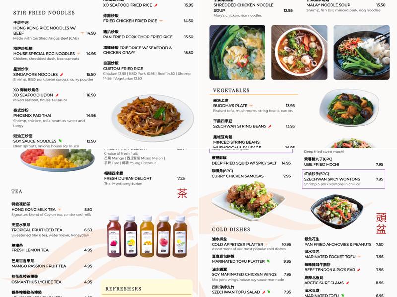 Phoenix Food Boutique - Garden Grove Menu