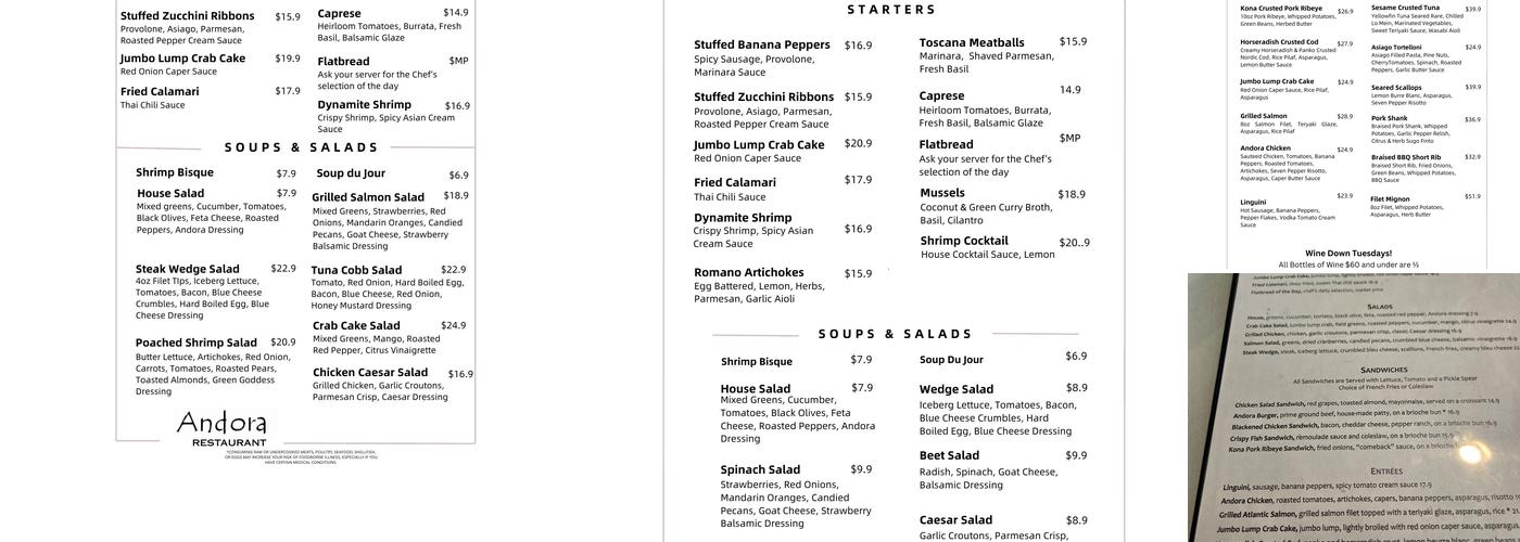 Andora Menu