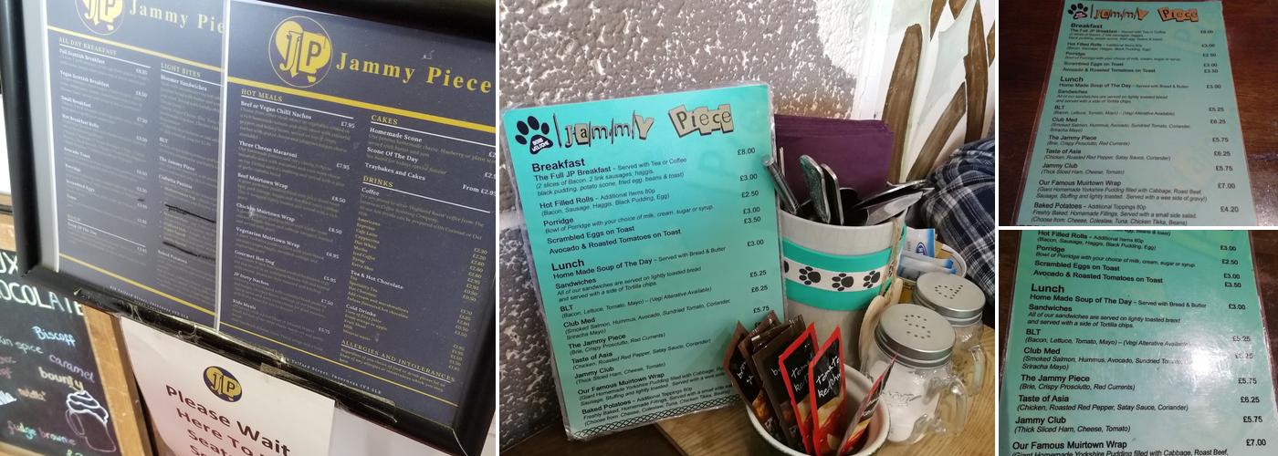 Jammy Piece Menu