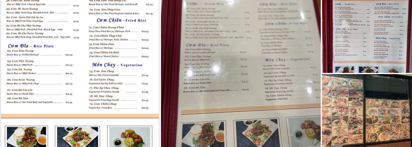 Phở Nam Định Restaurant Menu