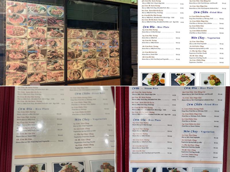 Phở Nam Định Restaurant Menu