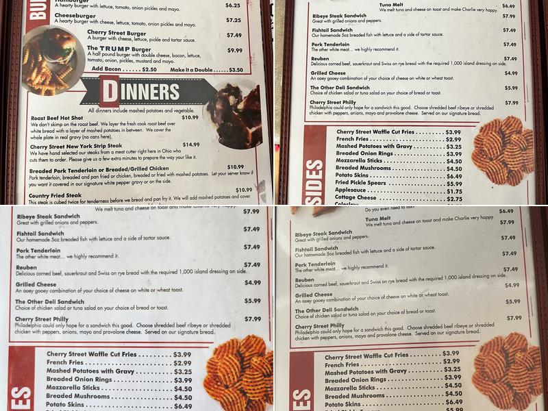 Cherry St Cafe Menu