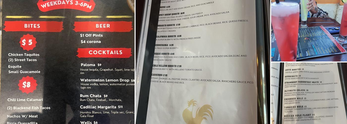 Tipsy Taco and Cantina Menu