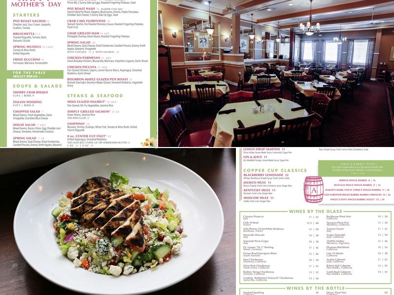 Atria's Restaurant - Peters Township Menu