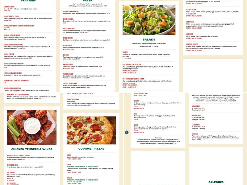 Vincent's Southpointe Menu