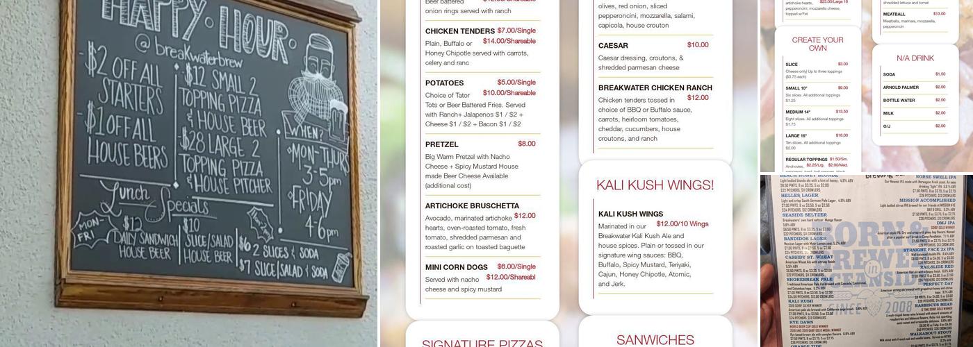 Breakwater Brewing Co. Menu