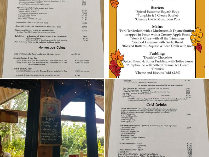 Cowslip Cafe Menu