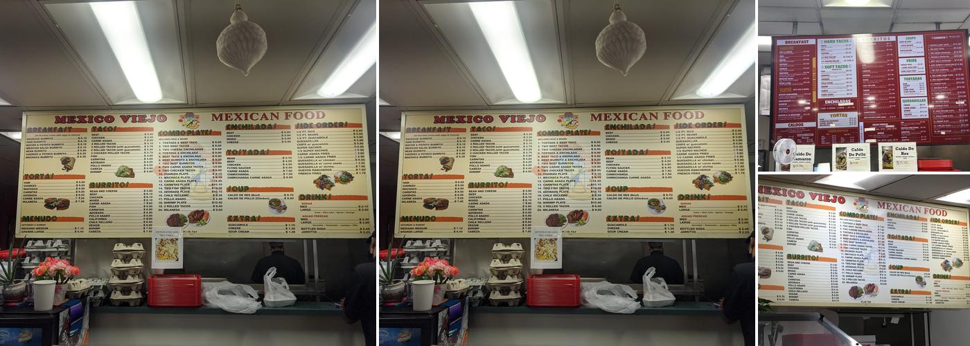 Mexico Viejo Menu