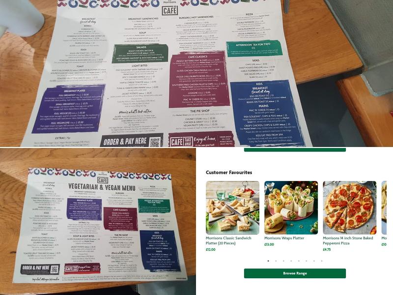 Morrisons Cafe Menu