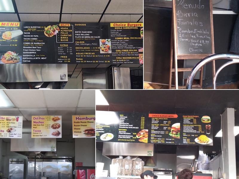 BURGERS & TACO TEX MEX FOOD Menu