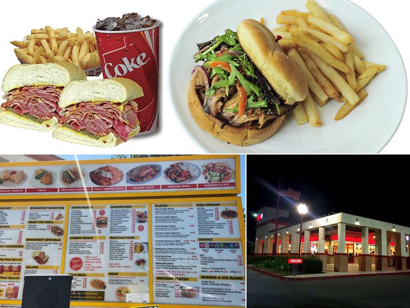 Titan Burgers, Grill & Breakfast Chino Menu