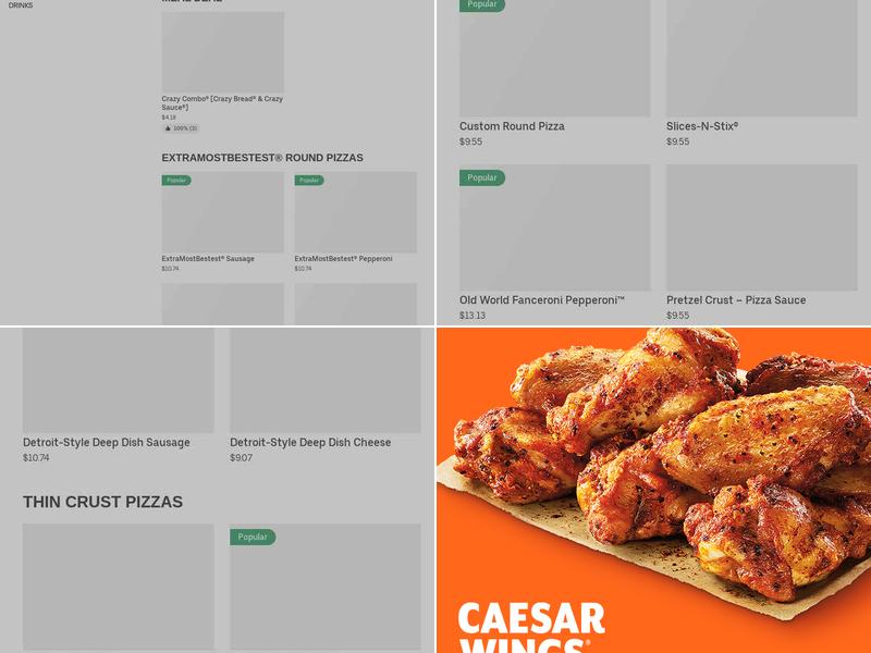 Little Caesars Pizza Menu