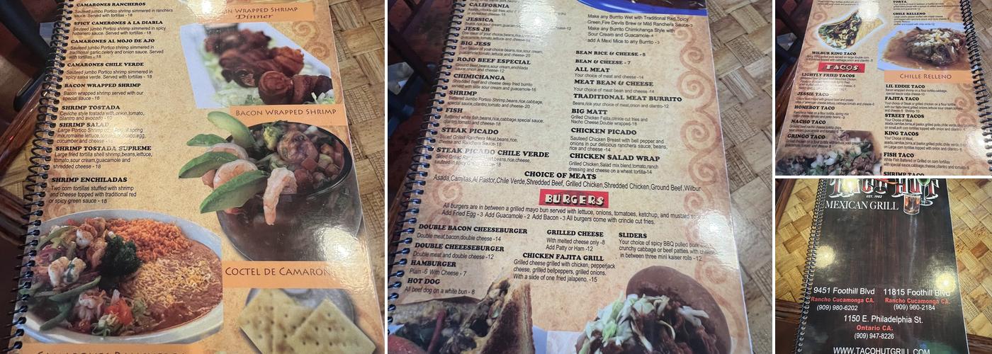 Taco Hut Menu
