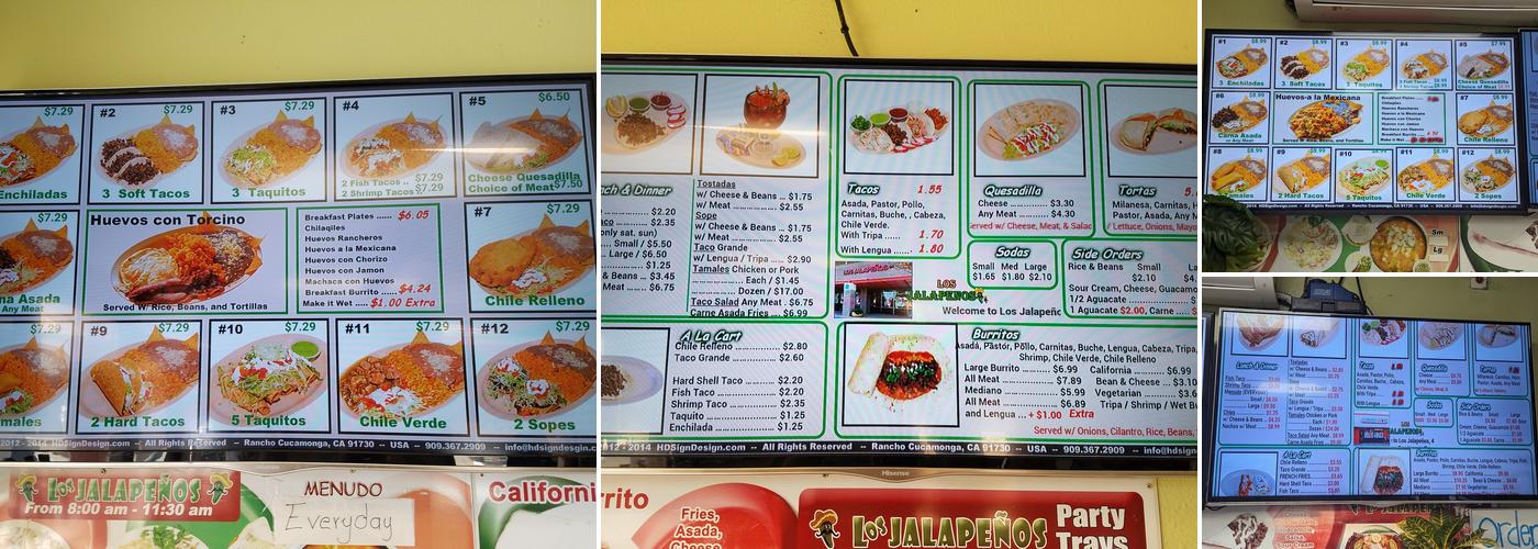 Los Jalapeños Menu