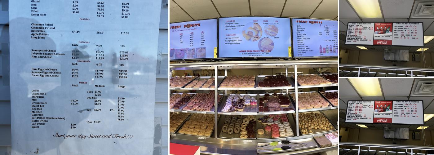 Shipley Do-Nuts Menu
