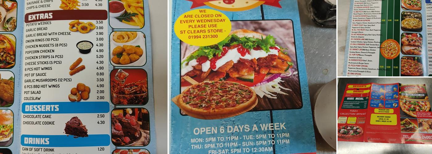 Whitland Cafe and Kebab House Menu