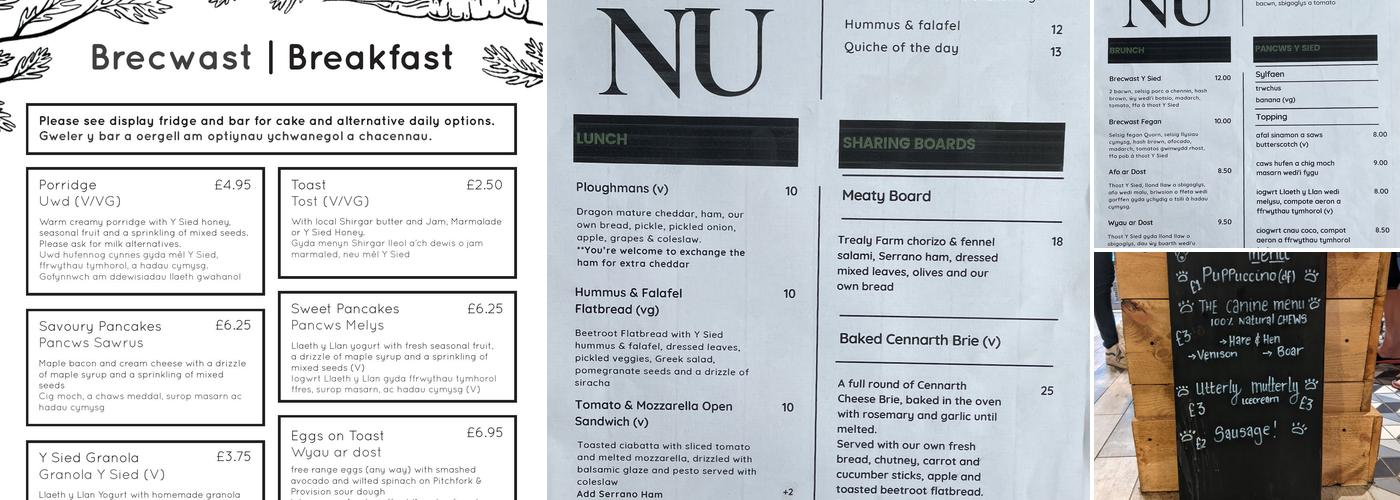 Y Sied Goffi - Café & Shop Menu