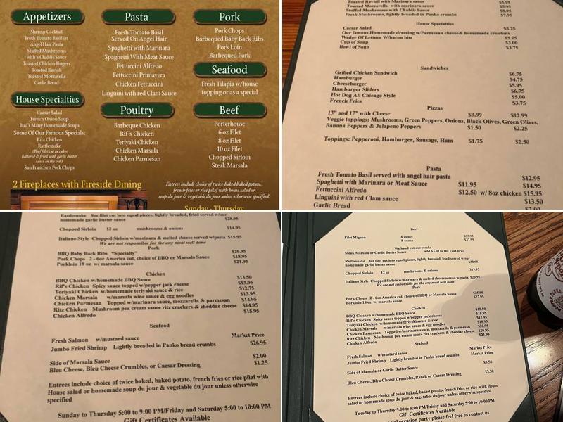 Huntergreen Inn & Pub Menu