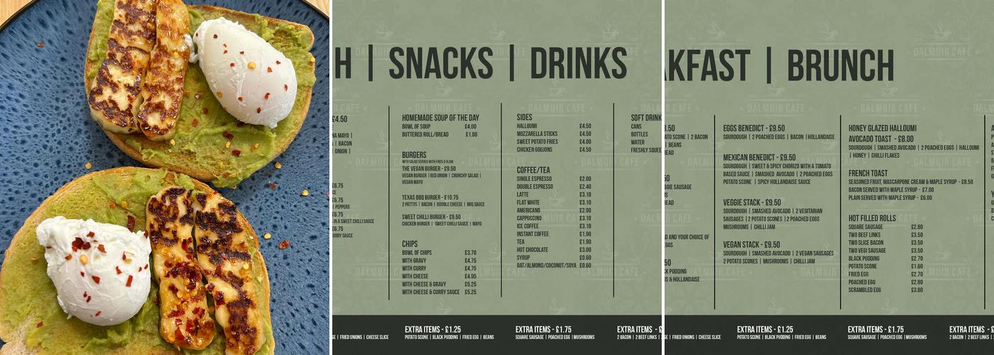 Dalmuir Cafe Menu