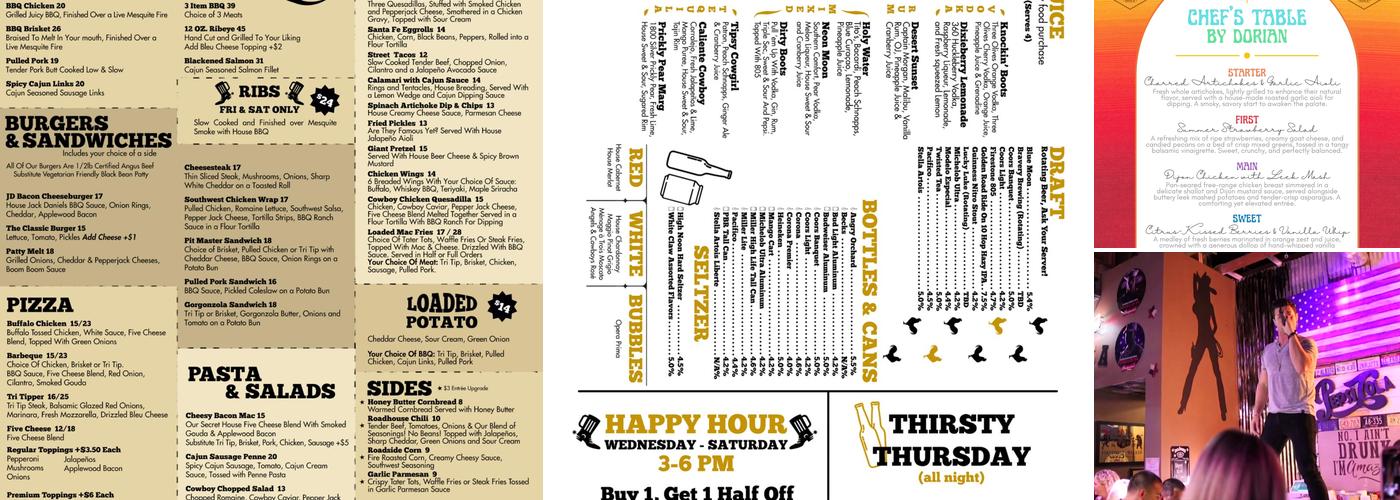 Buckle & Boots BBQ & Watering Hole Menu