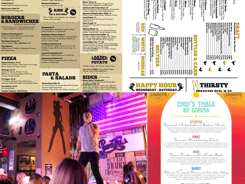 Buckle & Boots BBQ & Watering Hole Menu