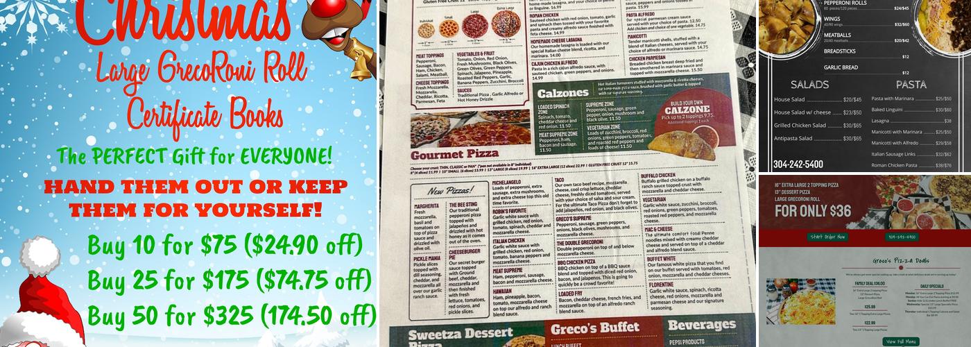 Greco's Menu