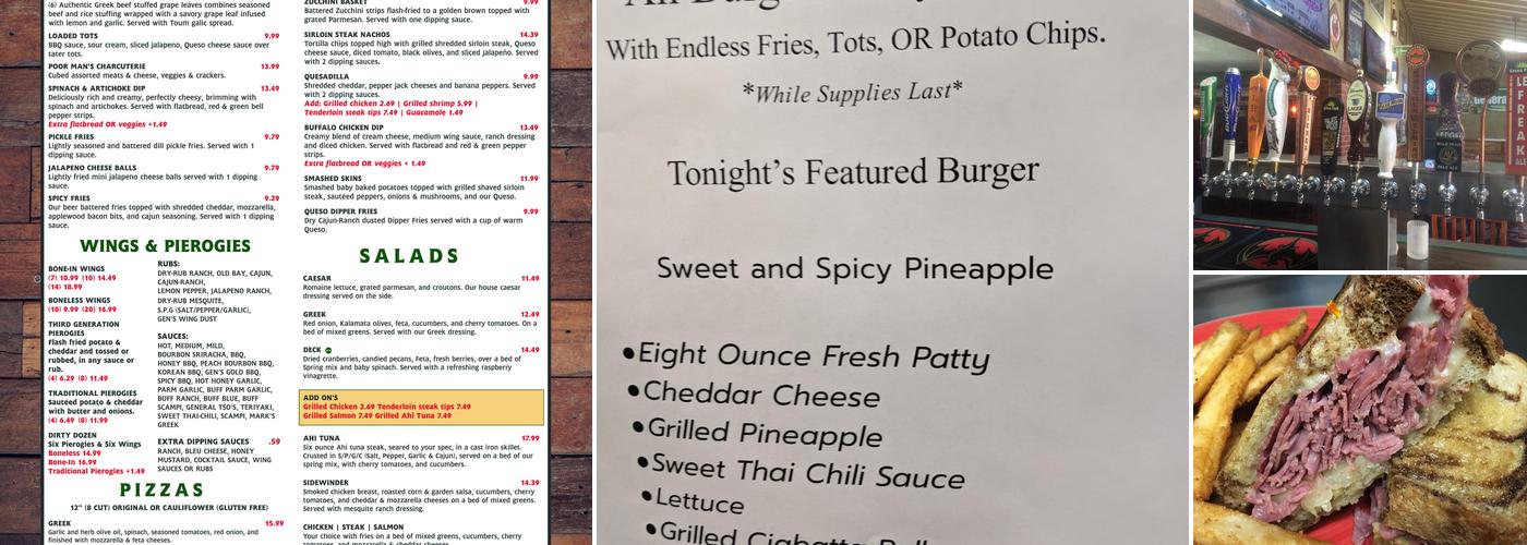 Generations Restaurant & Pub Menu