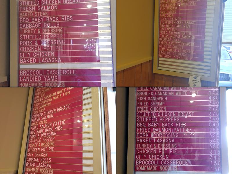 Mehlman's Cafeteria Menu