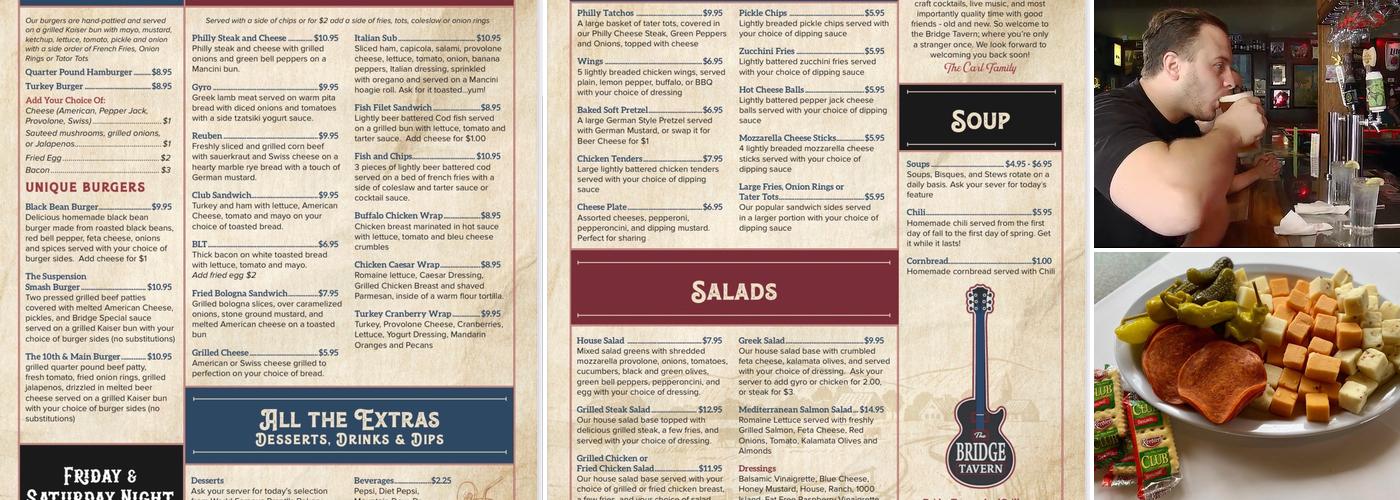 Bridge Tavern & Grill Menu