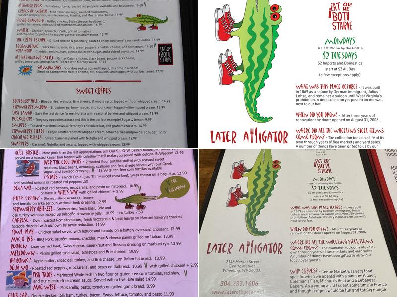 Later Alligator Menu