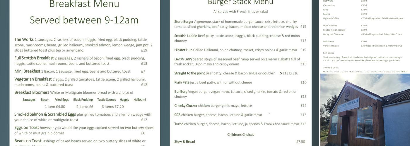 The Store Bistro & Bar Menu