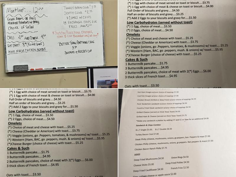 Gathering Place Menu