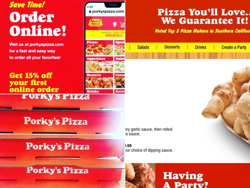 Porky's Pizza Menu