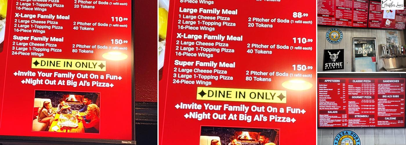 Big Al's Pizza Menu
