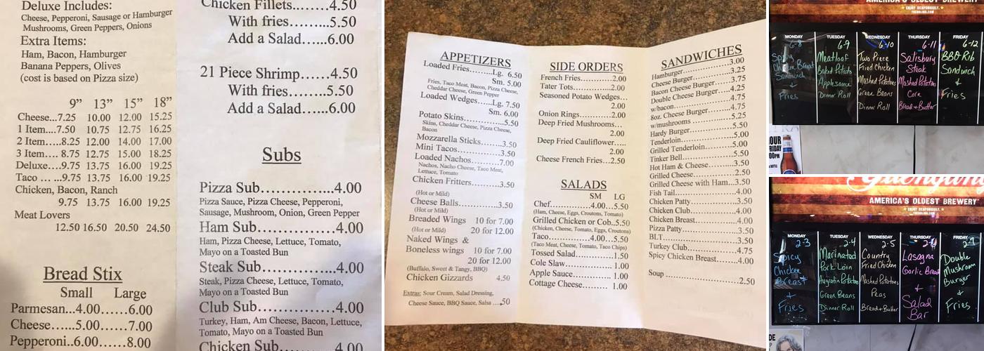 Creek-Side Drive 'n' Go Menu