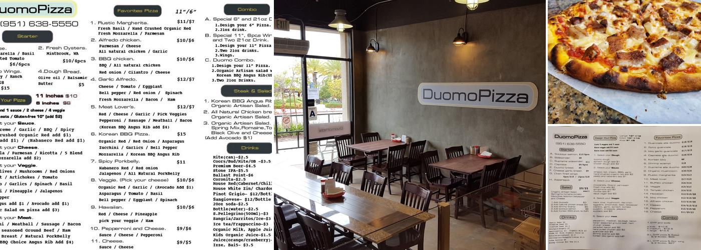 Duomo Pizza, inc. Menu
