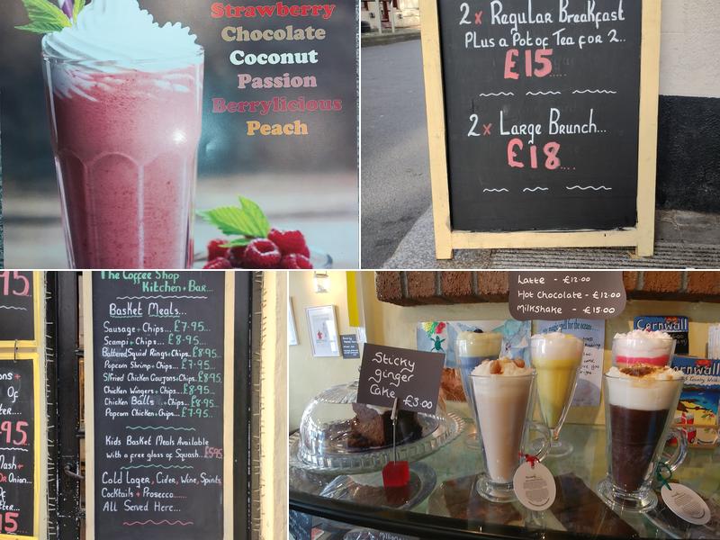 The coffee shop kitchen & Bar Menu