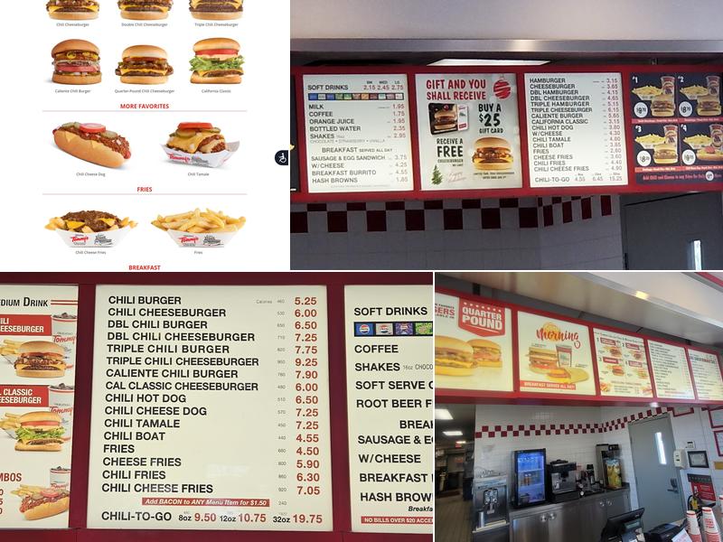 Original Tommy's Menu