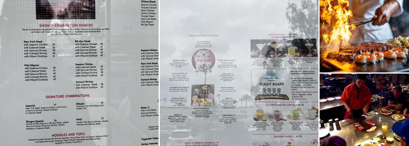 Shogun Restaurant Menu