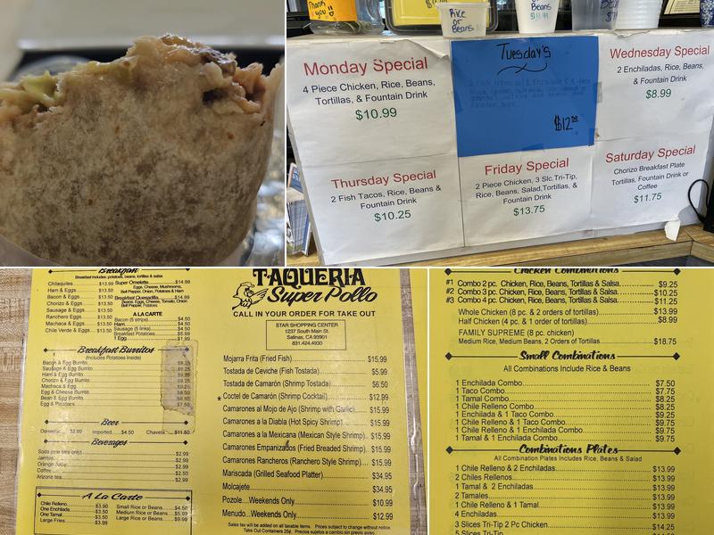 Taqueria Super Pollo Menu