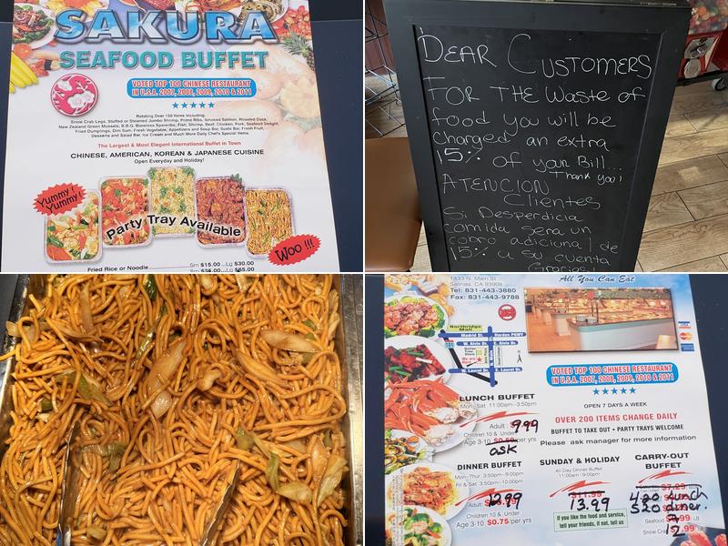 Sakura Buffet Menu