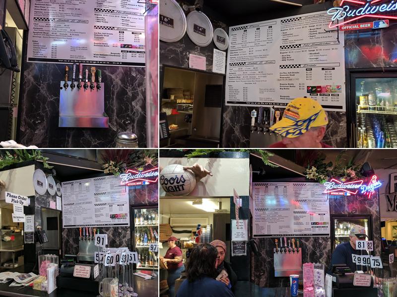 Warehouse Pizza Menu