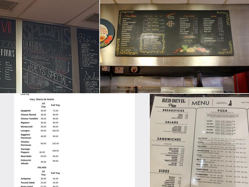 Red Devil Pizza Menu
