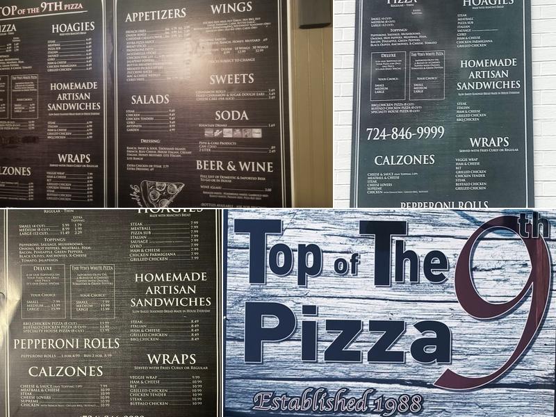 Top of the Ninth Menu