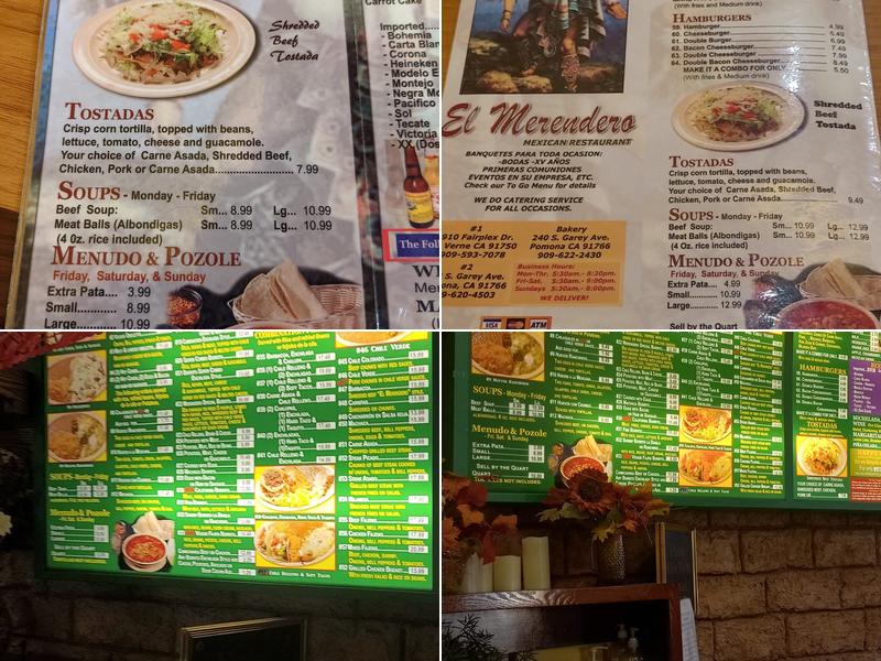 El Merendero Menu