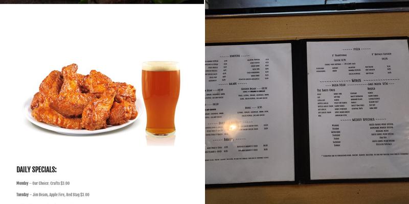 Corner Grill Menu