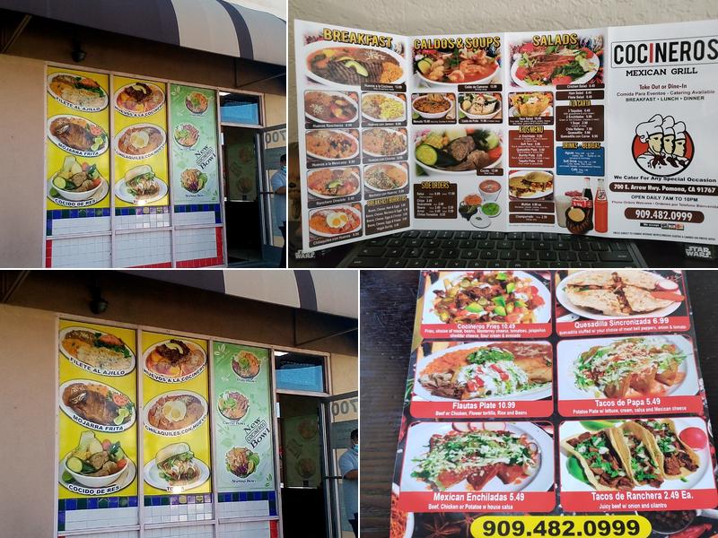 Cocineros Mexican Grill Menu