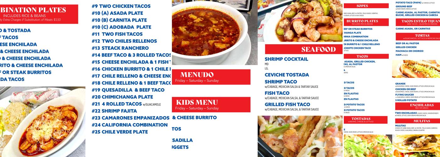 Castañeda's Mexican Food Menu