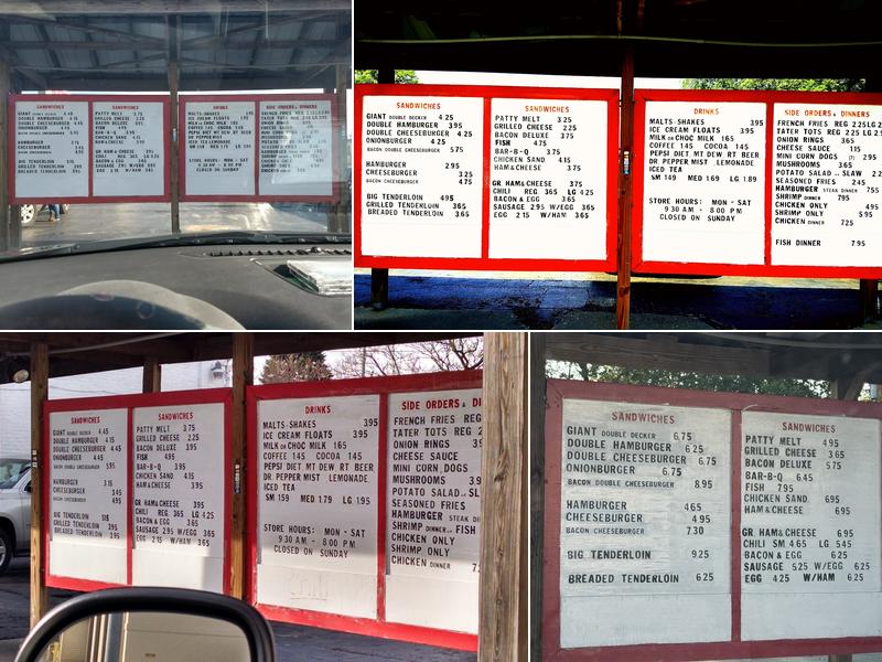 Myers Drive-In Menu