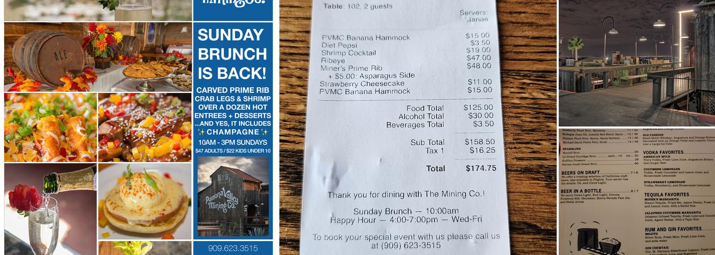 Pomona Valley Mining Co Menu